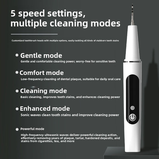 Ultrasonic Electric Tooth Cleaner with LED Light