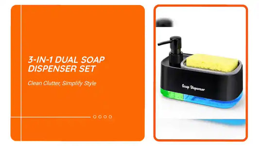 3-in-1 Dual Soap Dispenser Set by@Outfy