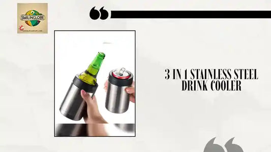 3 in 1 Stainless Steel Drink Cooler by@Outfy