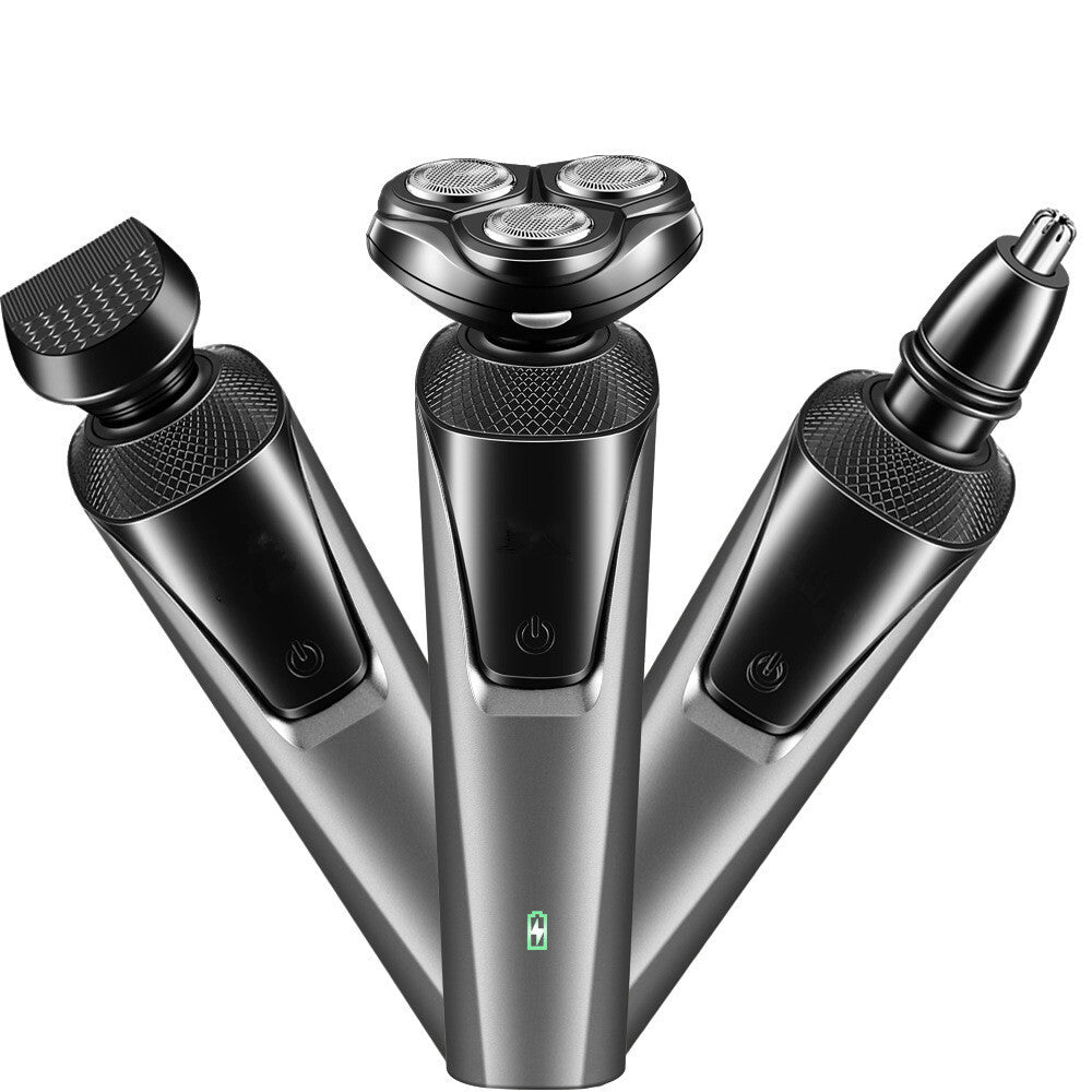 USB Rechargeable 3-In-1 Men's Professional Multi-function Cheek Beard Trimmer Men Nose Hair Cutting Barber Shaver Machine