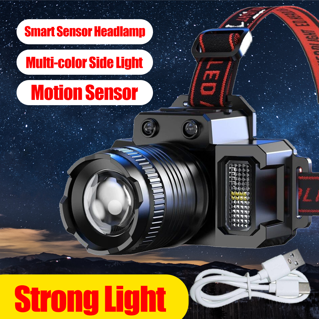 5-Modes LED Headlamp Motion Sensor Headlamp USB Rechargeable Canping Hiking Headlight(Platform policies vary; relevant qualifications are attached via link, please do not list products without required qualifications)