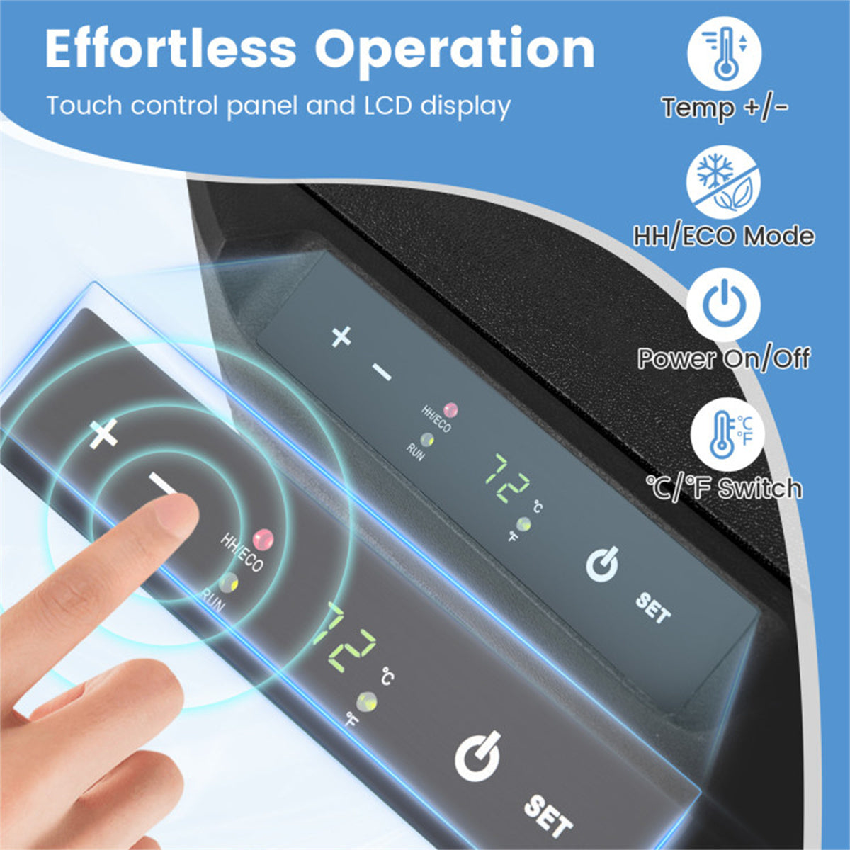 12 Volt Car Refrigerator w/ -4℉~68℉ Adjustable Range Divider for Camping