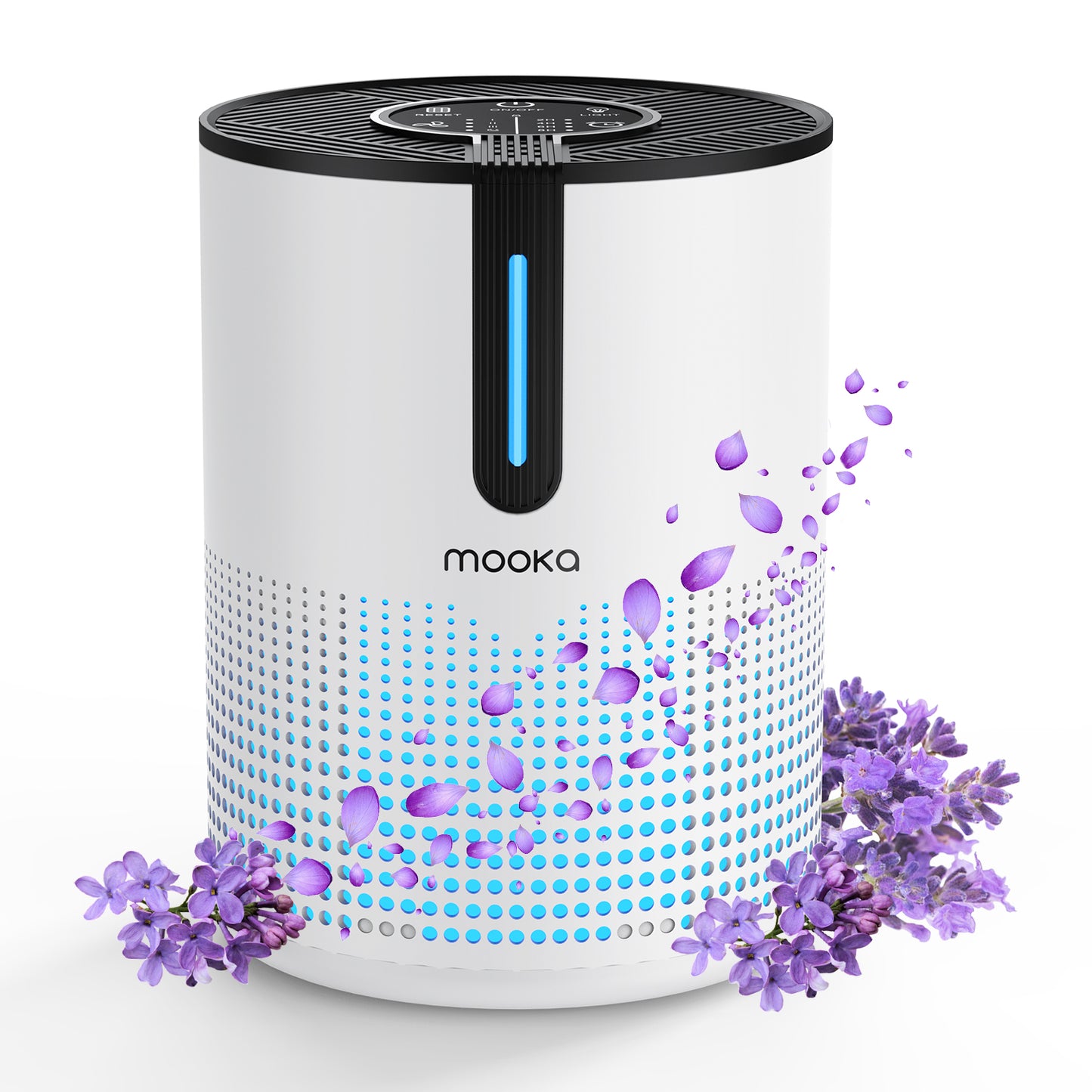 MOOKA 475Sq.ft Air Purifier Cleaner HEPA Filter Remove Odor Dust Mold Home Allergies Smog