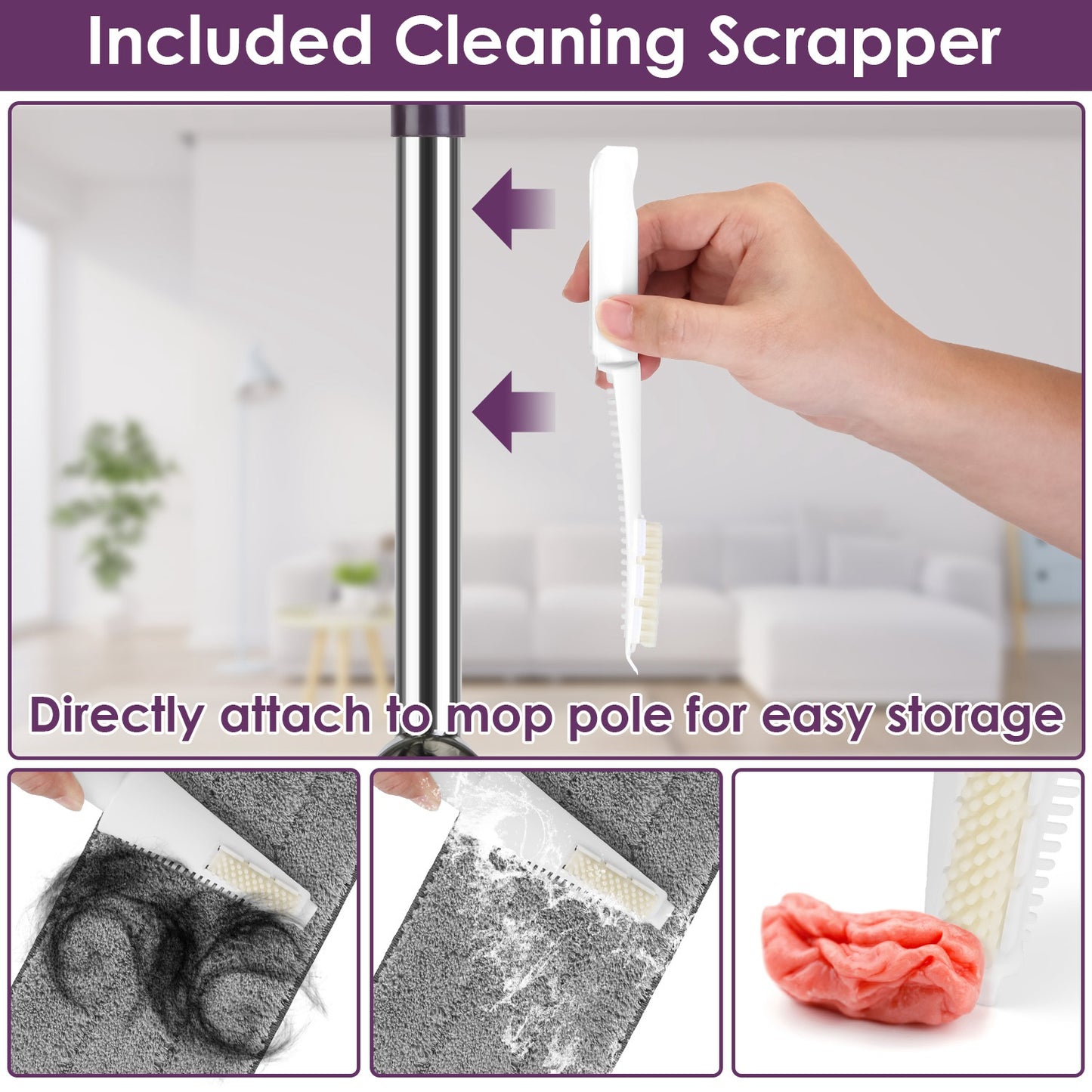 Spray Mop for Floor Cleaning - No Battery Required, 12OZ Leak-Proof Water Bottle, 360° Flexible Mop Head, 49IN Extended Handle, 3 Reusable Microfiber Pads - Suitable for Hardwood, Tile, Laminate, Viny