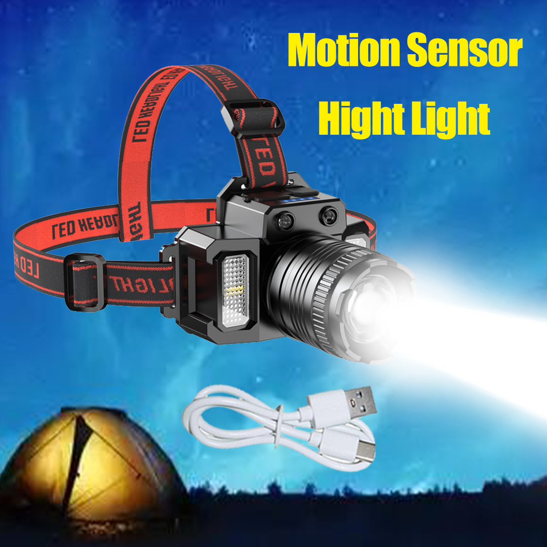 5-Modes LED Headlamp Motion Sensor Headlamp USB Rechargeable Canping Hiking Headlight(Platform policies vary; relevant qualifications are attached via link, please do not list products without required qualifications)