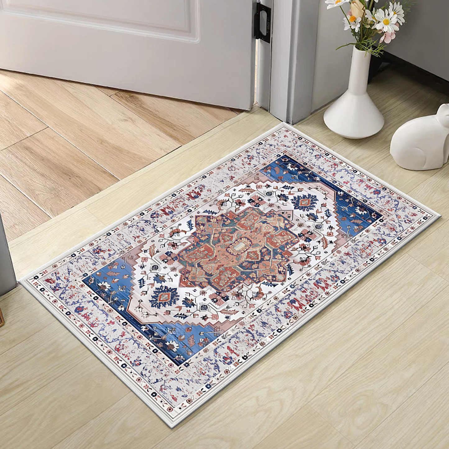 Boho Kitchen Rug Sets 3 Piece with Runner Non Slip Kitchen Rugs and Mats Washable Kitchen Mats for Floor Thick Kitchen Floor Mat Carpet Runner Rugs for Hallway Laundry Holiday Decor