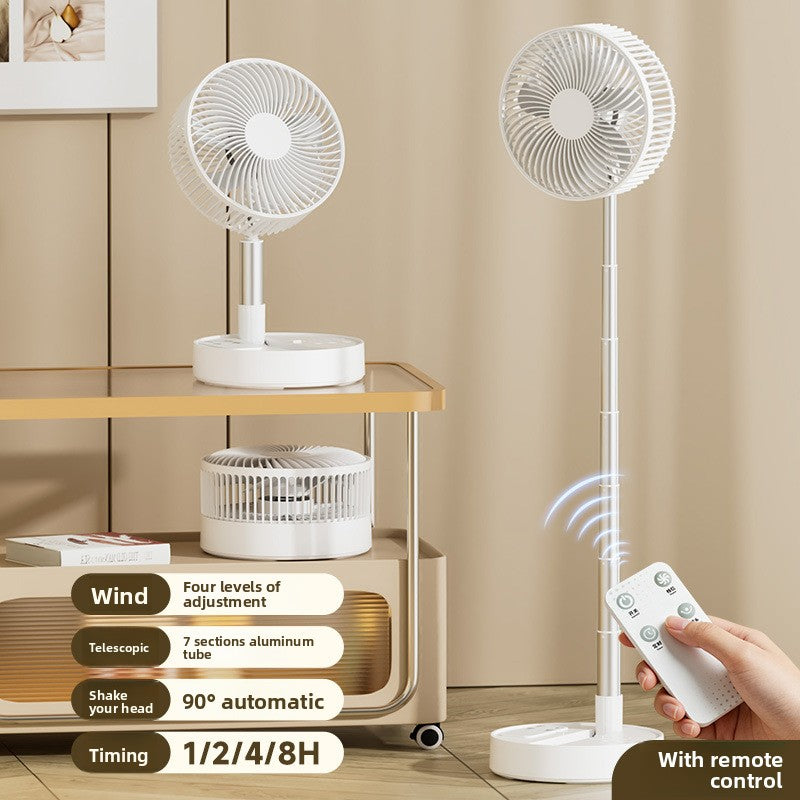 Foldable Telescopic USB Rechargeable Fan with Remote