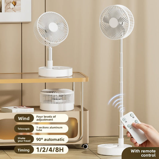 Foldable Telescopic USB Rechargeable Fan with Remote