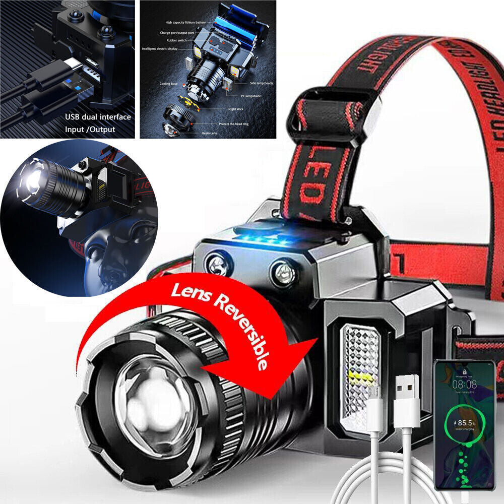 5-Modes LED Headlamp Motion Sensor Headlamp USB Rechargeable Canping Hiking Headlight(Platform policies vary; relevant qualifications are attached via link, please do not list products without required qualifications)