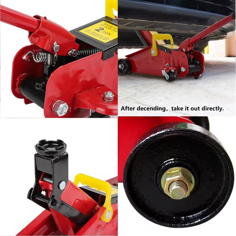 2 Ton Tonne Hydraulic Trolley Floor Jack With Plastic Storage Carry Case Car Van