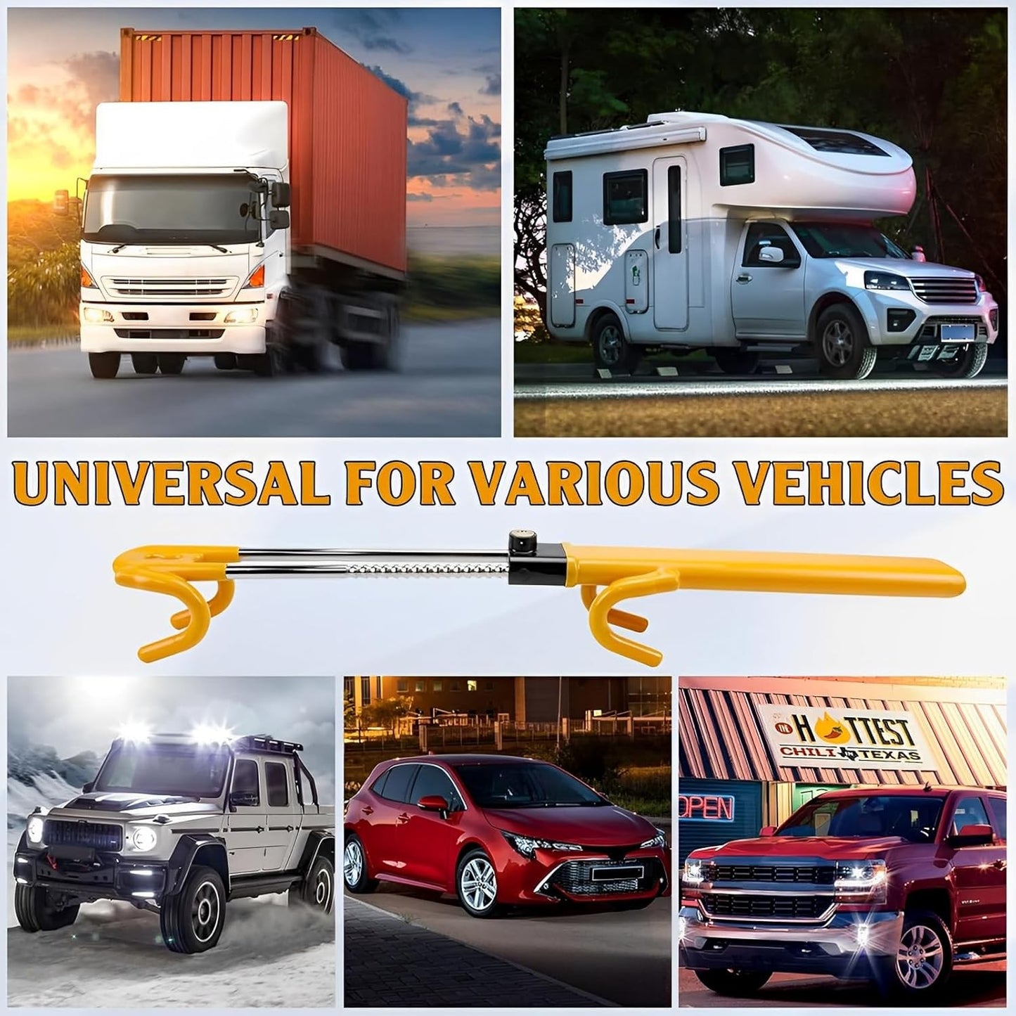 Car Steering Wheel Lock HEAVY DUTY High Security Anti Theft Hook Van Hook Crook