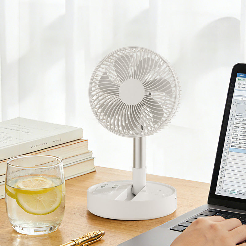 Foldable Telescopic USB Rechargeable Fan with Remote