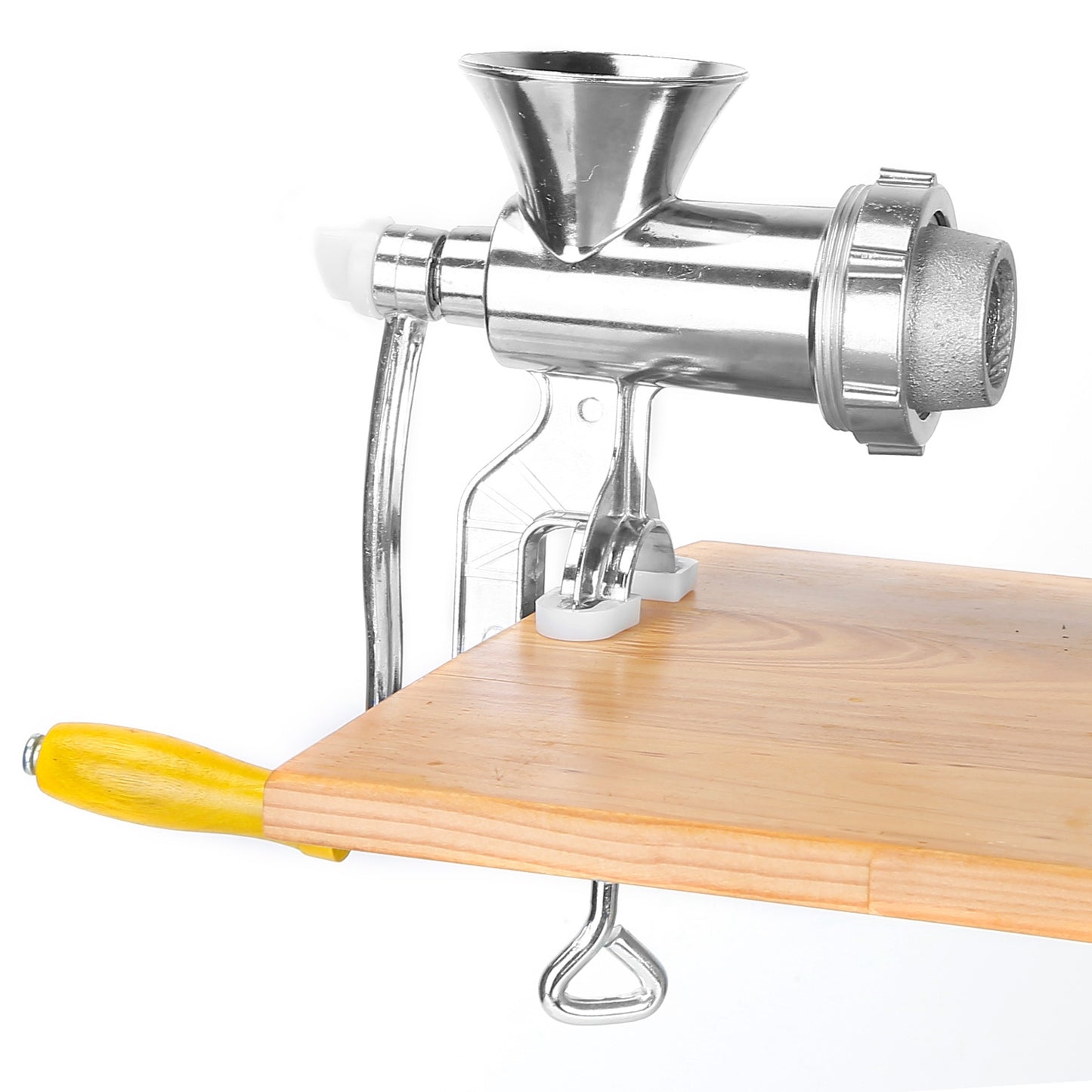 Manual Meat Grinder with Ergonomic Handle, Multifunctional Sausage Stuffer & Noodle Maker for Home Kitchen,Aluminum Alloy Manual Meat Grinder, Tabletop Clamp Design with Sausage Funnel & Noodle Plate, Easy Clean
