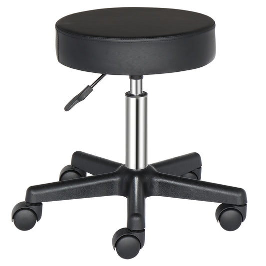 Round Stool Plastic Arch Feet Rotation Bar Stool Black