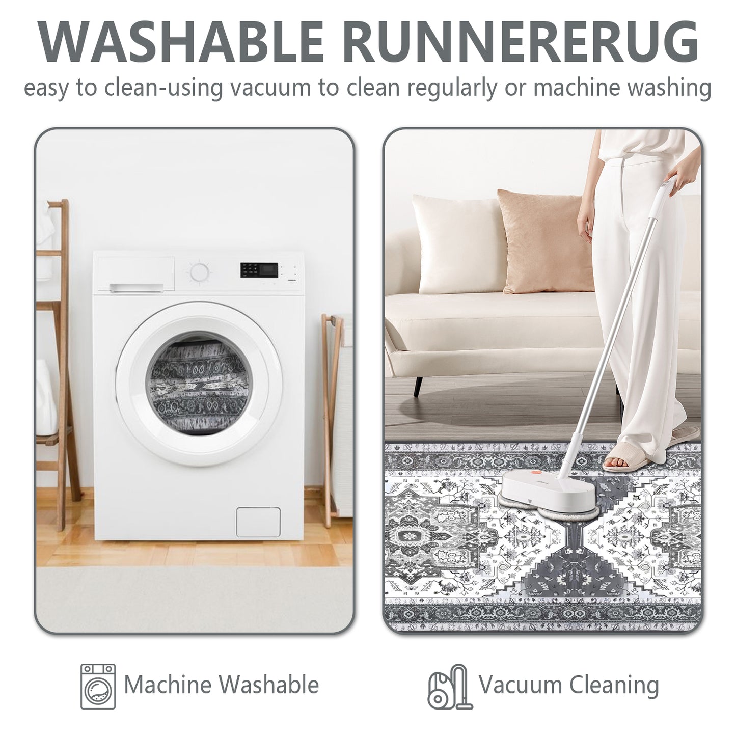 Boho Kitchen Rug Sets 3 Piece with Runner Non Slip Kitchen Rugs and Mats Washable Kitchen Mats for Floor Thick Kitchen Floor Mat Carpet Runner Rugs for Hallway Laundry Holiday Decor