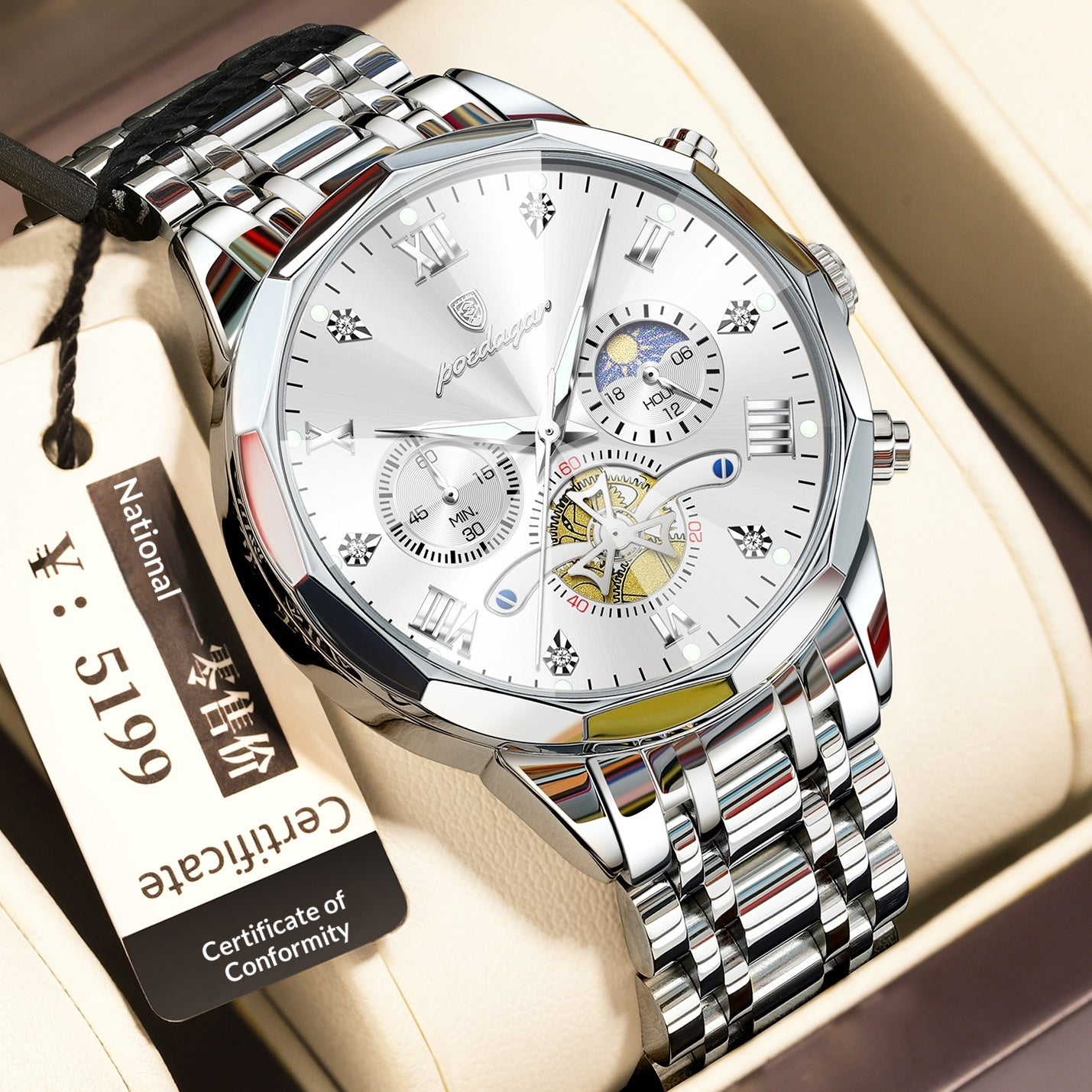 Waterproof Multifunctional Quartz Watch For Men