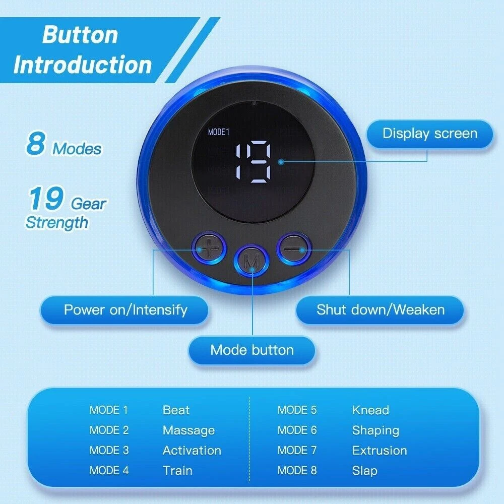 Electric Foot Massager Pad Blood Circulation Muscle Stimulator Mat 19 Levels and 8 Modes-Massage Mat(Logistics only For USPS.TK/TMEU only For self-pickup)