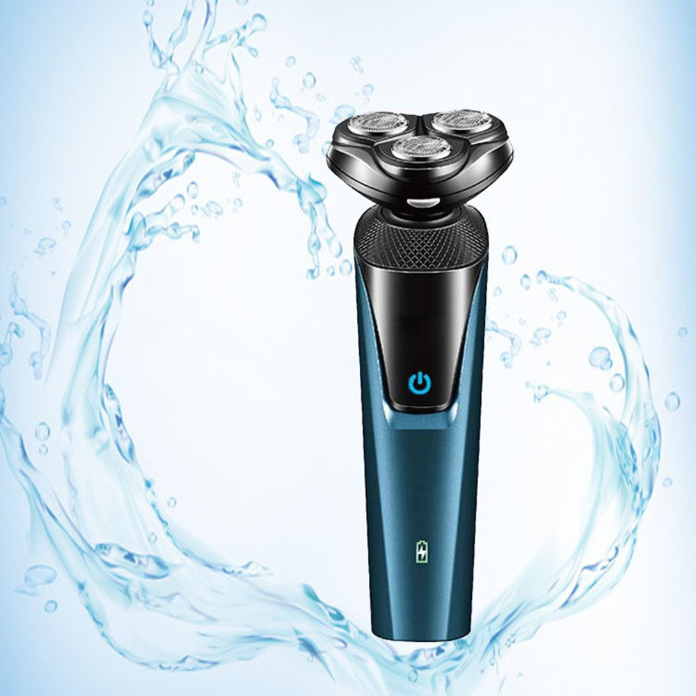 USB Rechargeable 3-In-1 Men's Professional Multi-function Cheek Beard Trimmer Men Nose Hair Cutting Barber Shaver Machine Blue (Logistics only For USPS.TK/TMEU only For self-pickup)