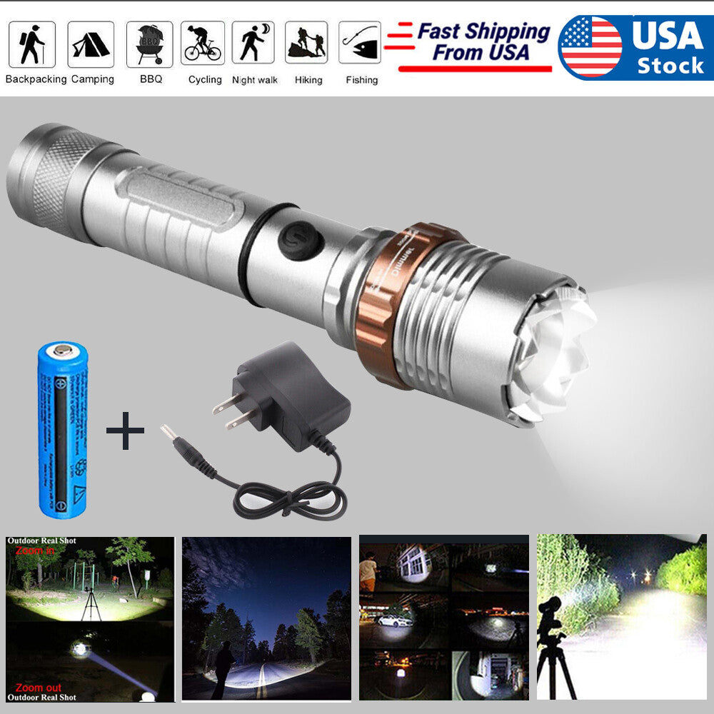 Rechargeable LED Flashlight Lamp 5-Modes Zoomable Hiking Camping Outdoor Torch +Battery+Charger（TK/TMEU for self-pickup）

Note : This product is available only in US marketplace