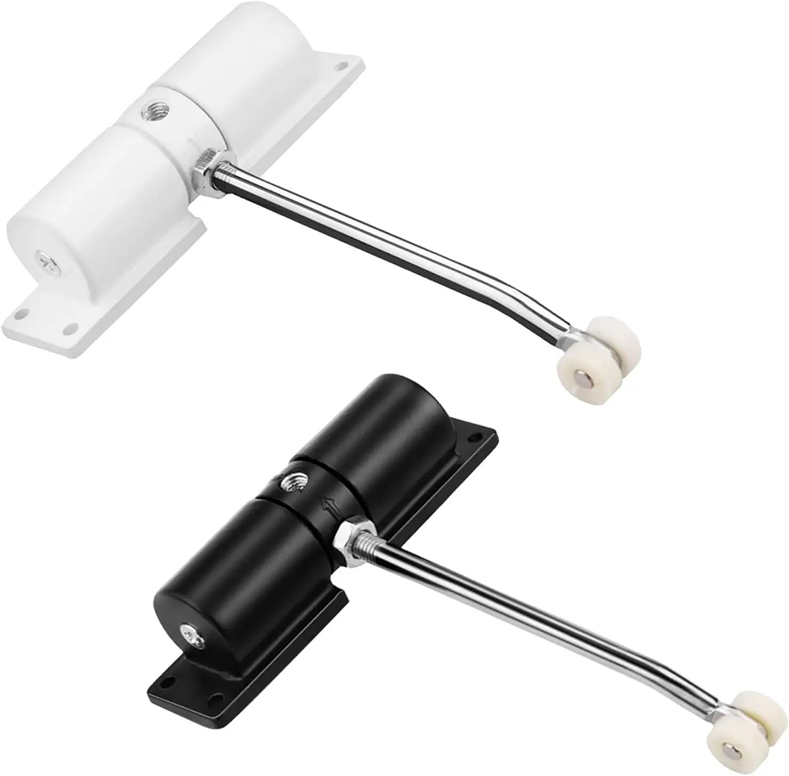 Door Closer High Usage Environments Versatile Design Customizable Closing Speed White