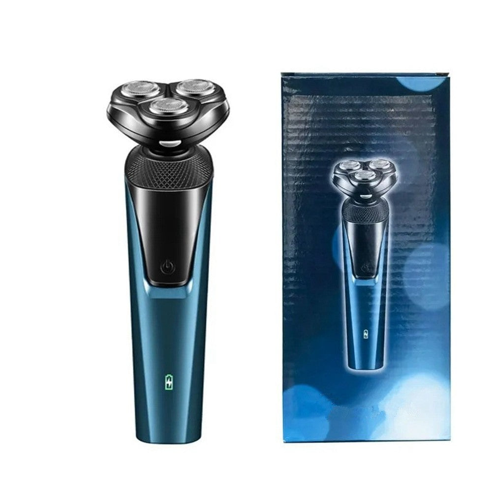 USB Rechargeable 3-In-1 Men's Professional Multi-function Cheek Beard Trimmer Men Nose Hair Cutting Barber Shaver Machine Blue (Logistics only For USPS.TK/TMEU only For self-pickup)