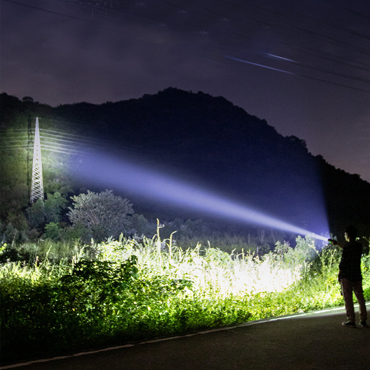 USB Rechargeable LED Flashlight Retractable Torch 3-Mode Zoomable Security Light Outdoor Flashlight Set(Platform policies vary; relevant qualifications are attached via link, please do not list products without required qualifications)