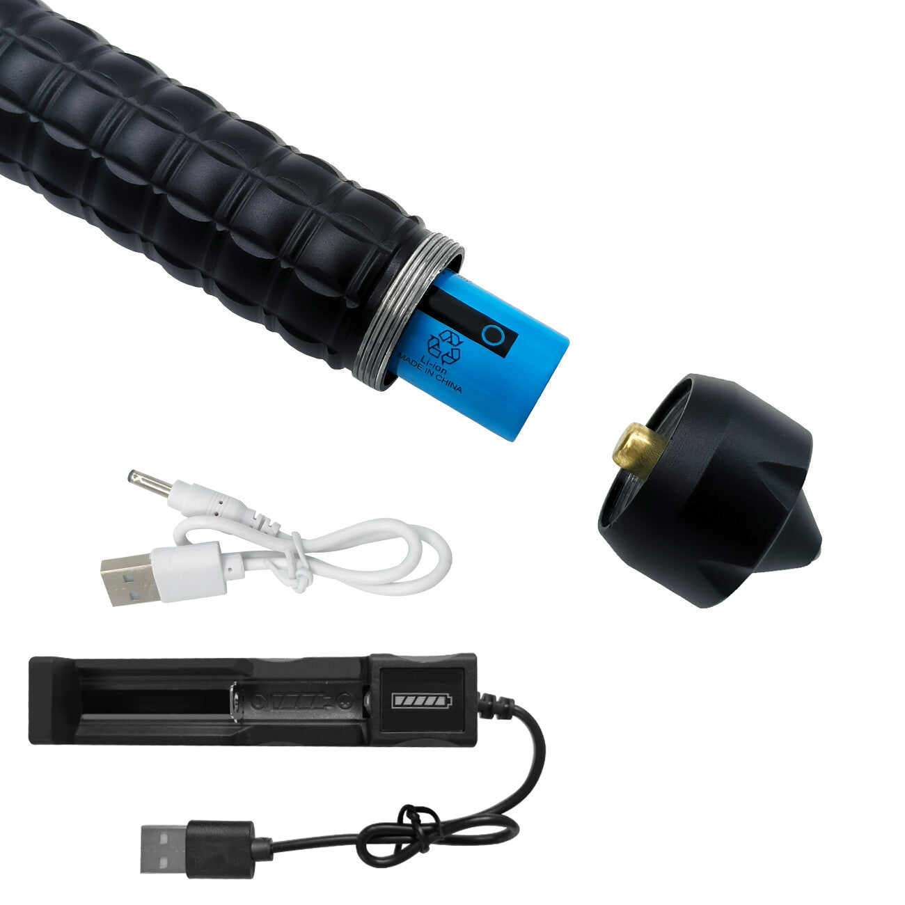 USB Rechargeable LED Flashlight Retractable Torch 3-Mode Zoomable Security Light Outdoor Flashlight Set(Platform policies vary; relevant qualifications are attached via link, please do not list products without required qualifications)
