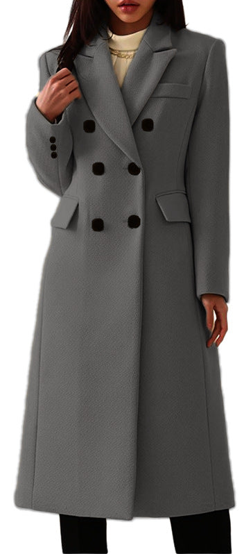 New AutumnWinter Simple Womens Wool Coat