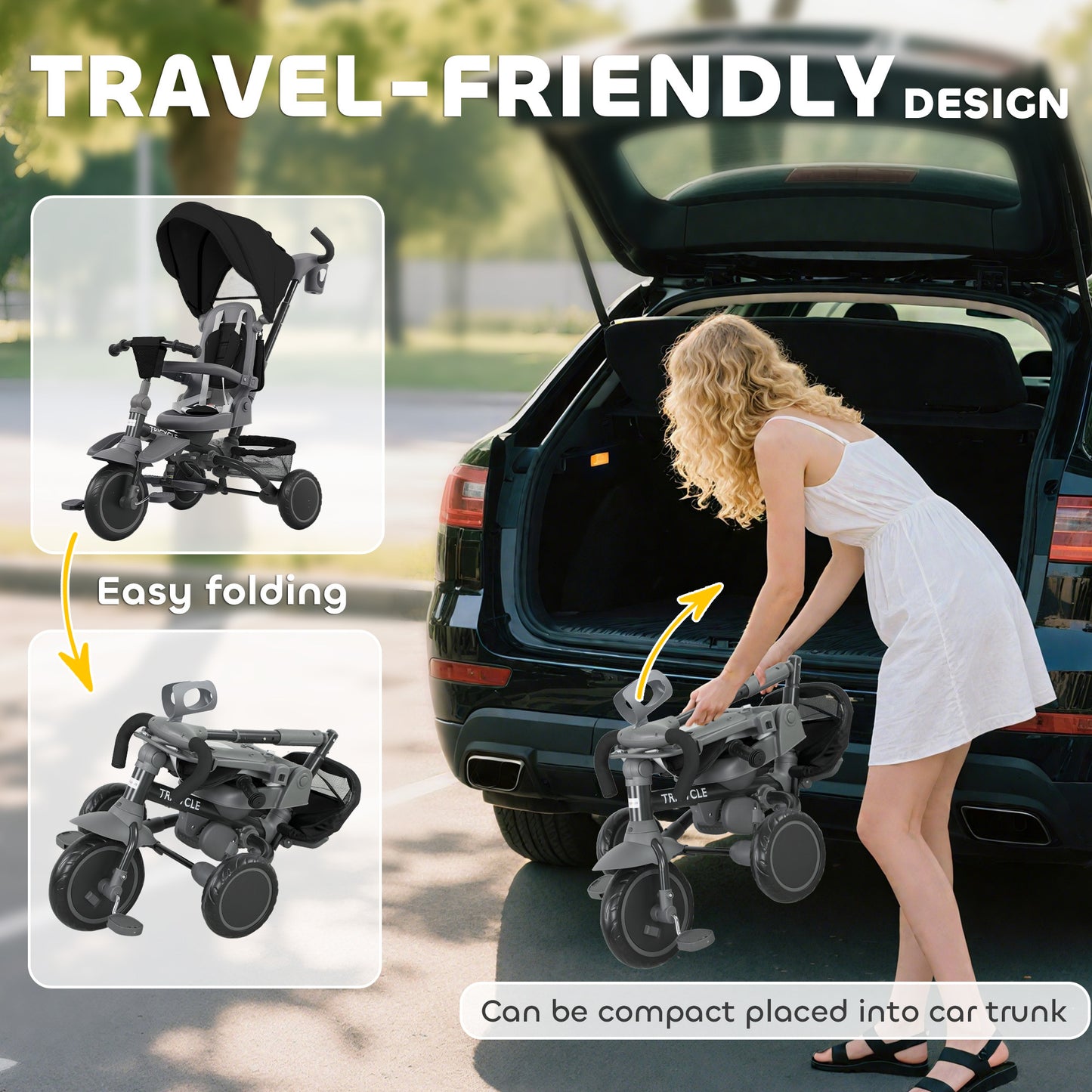 Kids Trike with Adjustable Backrest