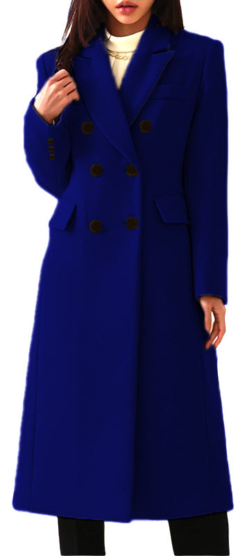 New AutumnWinter Simple Womens Wool Coat