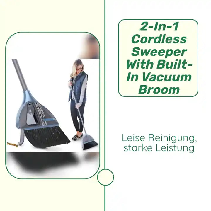 2-in-1 Cordless Sweeper with Built-in Vacuum Broom by@Outfy