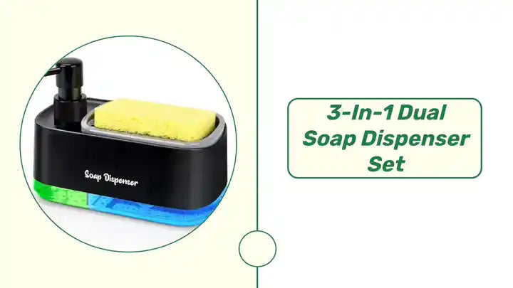 3-in-1 Dual Soap Dispenser Set by@Outfy
