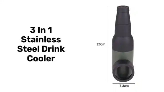 3 in 1 Stainless Steel Drink Cooler by@Outfy