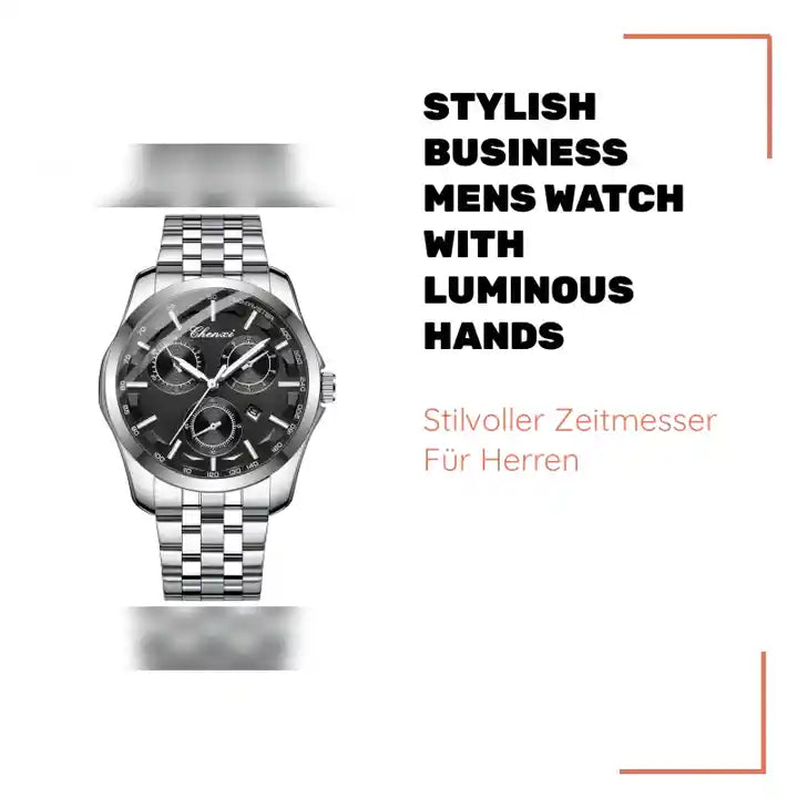 Stylish Business Mens Watch With Luminous Hands by@Outfy
