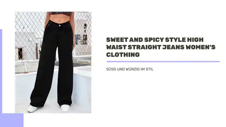 Sweet And Spicy Style High Waist Straight Jeans Women's Clothing by@Outfy