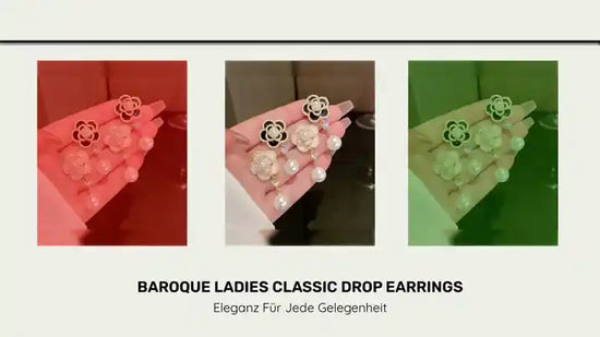Baroque Ladies Classic Drop Earrings by@Outfy