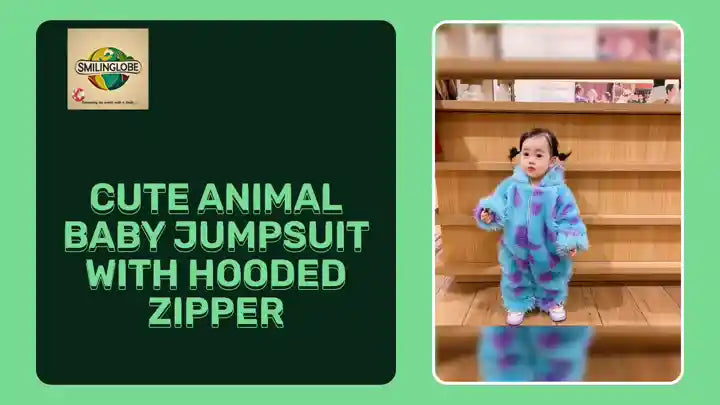 Cute Animal Baby Jumpsuit With Hooded Zipper by@Outfy