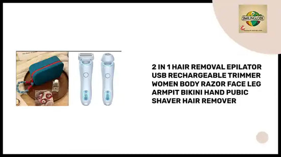 2 In 1 Hair Removal Epilator USB Rechargeable Trimmer Women Body Razor Face Leg Armpit Bikini Hand Pubic Shaver Hair Remover by@Outfy