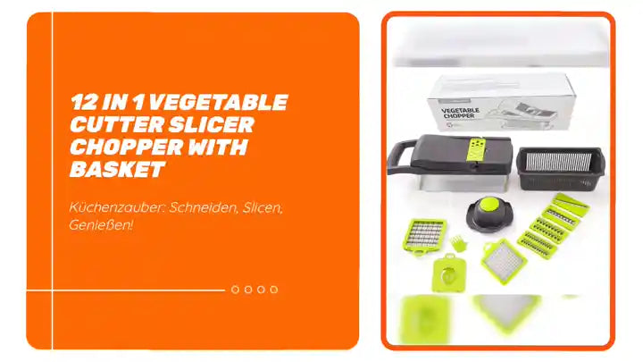 12 in 1 Vegetable Cutter Slicer Chopper with Basket by@Outfy