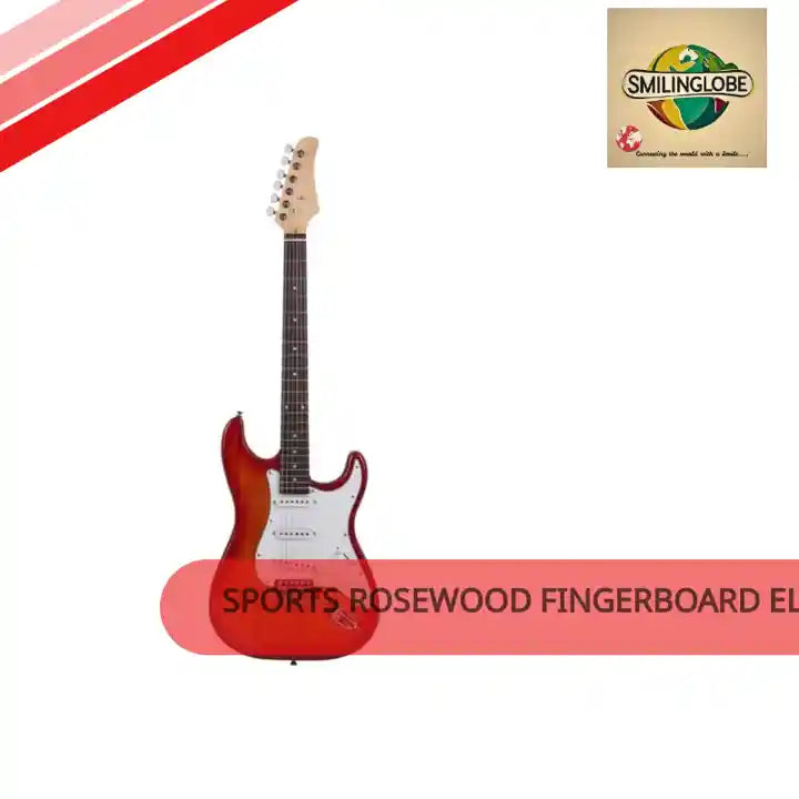 Sports Rosewood Fingerboard Electric Guitar Sunset Red by@Outfy