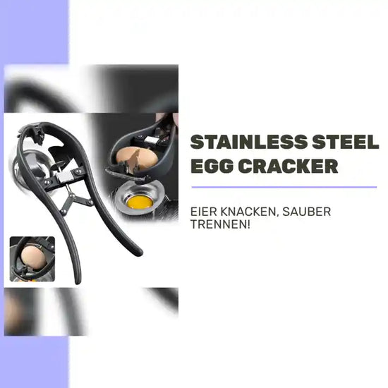 Stainless Steel Egg Cracker by@Outfy
