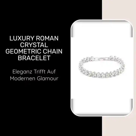 Luxury Roman Crystal Geometric Chain Bracelet by@Outfy