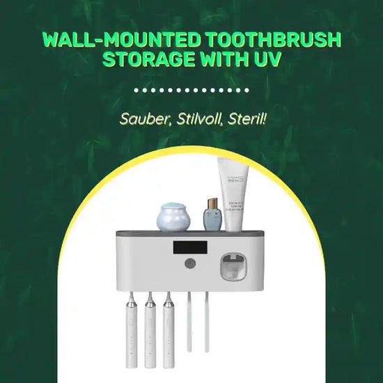 Wall-mounted Toothbrush Storage with UV by@Outfy