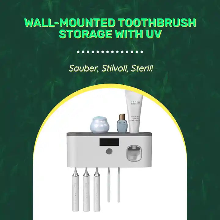 Wall-mounted Toothbrush Storage with UV by@Outfy